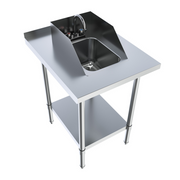 BK Resources HST-2430-1014-SS Work Table,  24" - 27", Stainless Steel Top