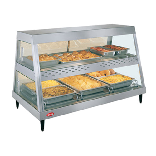 Hatco Glo-Ray GRHDH-3PD 2 Shelf 46" 6 Pan Heated Countertop Display Case