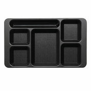Cambro 1596CW Camwear 6 Compartment Eco-safe Tray | 9" x 15"