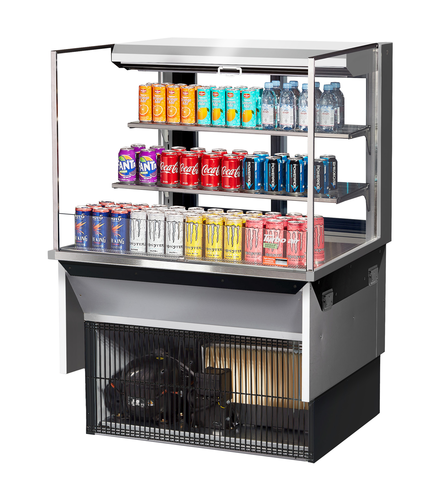 Turbo Air TOM-36L-UFD-W(B)-3SI-N Refrigerated Display Case