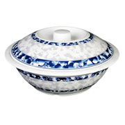 Thunder Group Blue Dragon 80 oz. Melamine Serving Bowl w/Lid | Model No. 8011DL