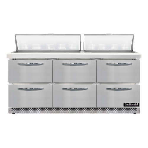 Continental Refrigerator D72N18-FB-D Refrigerated Counter, Sandwich / Salad Unit