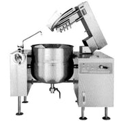 Crown Steam DLTM-100 Direct Steam Floor Model Tilting Kettle Mixer | 100 Gal. Capacity