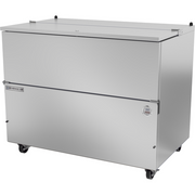 Beverage Air SM49HC-S 49" Stainless Steel Single Sided Cold Wall Milk Cooler | 12 Crate Capacity