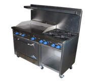 Comstock-Castle F33032-24 60" Gas Range w/ 6 Burners, Griddle, & 31" Oven | 214,000 BTU