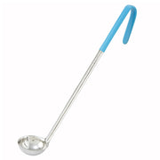 Winco LDC-05 1/2 oz. Stainless Steel Ladle w/ Teal Handle