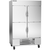 Beverage Air HBF49HC-1-HS 52" 4 Solid Half Door Bottom Mount Reach-In Freezer | 46.2 Cu. Ft.