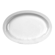 Thunder Group NS516W Tan 15 1/2" X 10 7/8" Narrow Rim Platter | Case of 12
