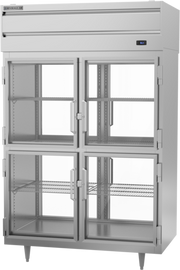 Beverage Air PRD2HC-1BHG 52" 8-Glass Half Door Pass Thru Refrigerator | 48.33 Cu. Ft.
