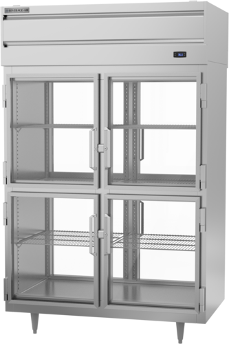 Beverage Air PRD2HC-1BHG 52" 8-Glass Half Door Pass Thru Refrigerator | 48.33 Cu. Ft.