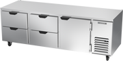 Beverage Air UCRD93AHC-4 93" 1-Door 4-Drawer Undercounter Refrigerator | 39.8 Cu. Ft.