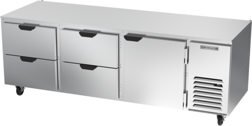Beverage Air UCRD93AHC-4 93" 1-Door 4-Drawer Undercounter Refrigerator | 39.8 Cu. Ft.