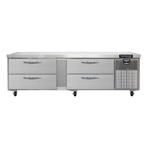 Continental D84GN 84" 4-Drawer Chef Base Refrigerator
