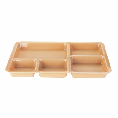 Cambro 1411CW133 Camwear Tray-on-Tray 5 Compartment Meal Delivery Tray | 14” x 11”