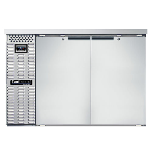 Continental BB50N 50" 2-Door Black Back Bar Cooler