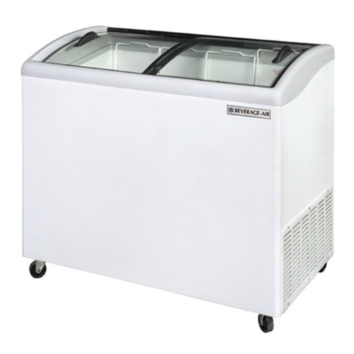 Beverage Air NC51HC-1-W 51" Sliding Glass Lid White Ice Cream Novelty Freezer | 13.19 Cu. Ft.