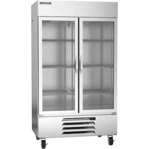 Beverage Air HBR44HC-1-G 47" 2 Glass Door Bottom Mount Reach In Refrigerator | 40.2 Cu. Ft.