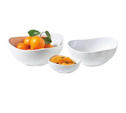 G.E.T. Coralline CS-1080-CN-W White 2 qt Triangle Melamine Serving Bowl