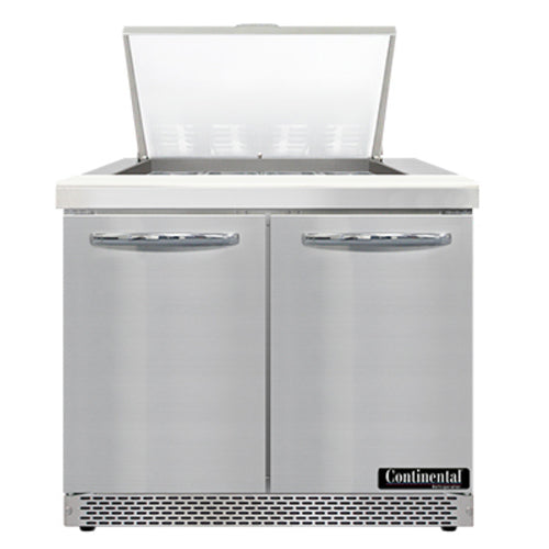 Continental Refrigerator SW36N12M-FB Refrigerated Counter, Mega Top Sandwich / Salad Unit