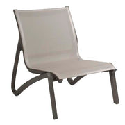 Grosfillex US001288 Sunset Stacking Outdoor Lounge Chair | Gray/Volcanic Black