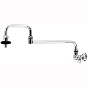 T&S Brass B-0594 24" Single Valve Wall Mount Pot Filler Faucet w/ Double Joint Nozzle