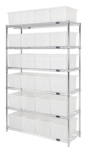 Quantum WR6-24185CL Shelving Unit, Wire