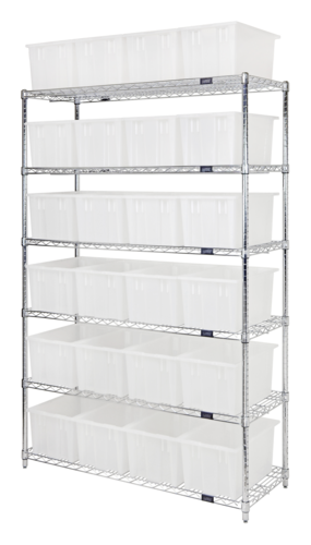 Quantum WR6-24185CL Shelving Unit, Wire