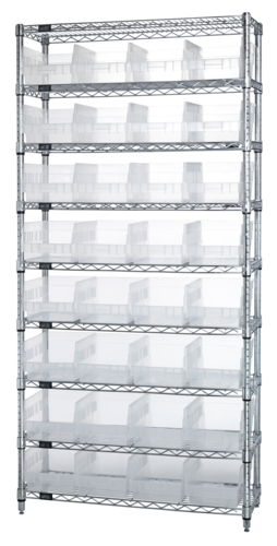 Quantum WR9-208CL Shelving Unit, Wire