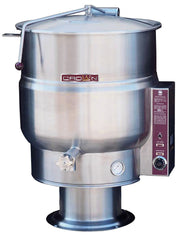 Crown Steam EP-100 Electric 2/3 Jacket Stationary Steam Kettle | 100 Gal. Capacity