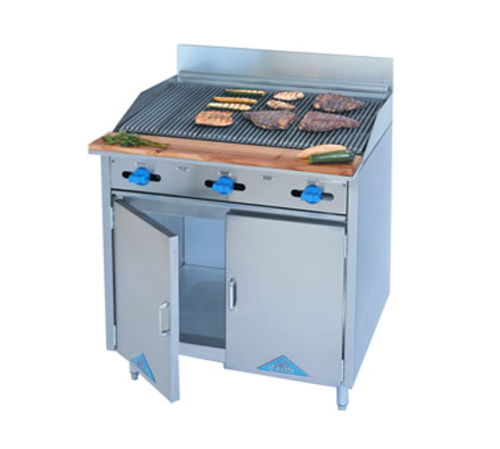 Comstock-Castle F33-3RB 36" Gas Charbroiler Range w/ Cabinet Base | 90,000 BTU