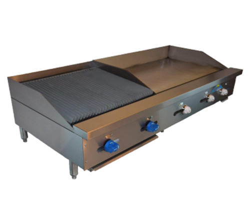 Comstock-Castle FHP60-36-2RB 60" Countertop Gas Griddle & Charbroiler Combo | 141,000 BTU