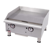 APW Wyott GGT-36S 36" Thermostatic Gas Countertop Griddle | 60,000 BTU