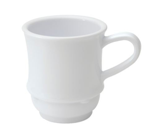 G.E.T. TM-1208-W Bake & Brew 8 oz. White Plastic Mug | Case of 24