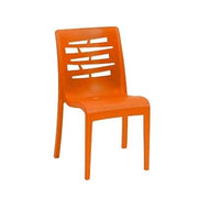 Grosfillex US218019 Essenza Stacking Outdoor Chair | Orange