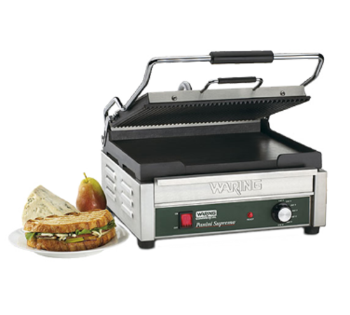Waring WDG250 14.5" Cast Iron Sandwich Grill Grooved/Smooth
