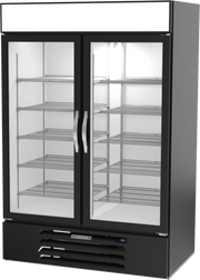 Beverage Air MMR49HC-1-B-WINE MarketMax 52" Black 2-Glass Door Wine Refrigerator | 46.15 Cu. Ft.