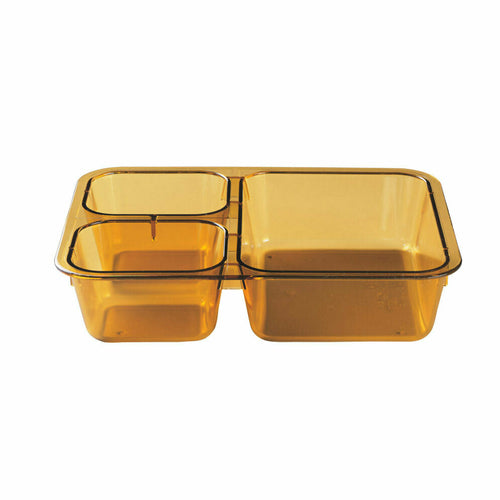 Cambro 853FH150 Tray-on-Tray 3 Compartment Meal Delivery Tray | 9” x 6”