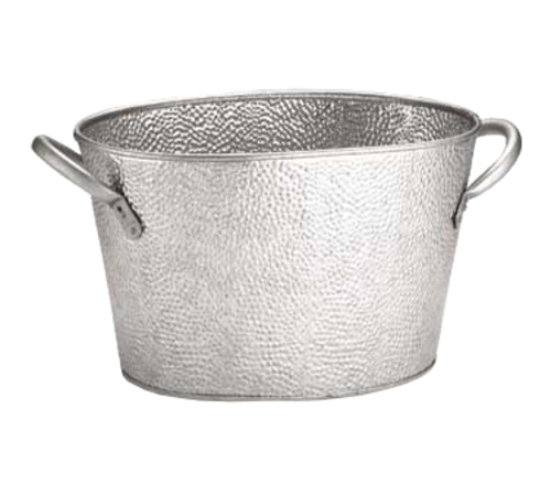 Tablecraft GT159 Galvanized Oval 1.75 Gallon Beverage Tub