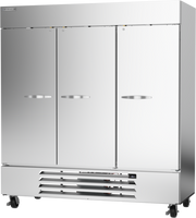 Beverage Air HBR72HC-1 75" 3 Solid Door Bottom Mount Reach In Refrigerator | 70.19 Cu. Ft.