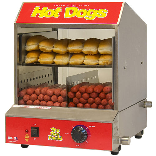 Winco 60048 Benchmark Dog Pound Hot Dog Steamer | 164 Dog/36 Bun Capacity