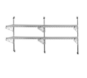 Advance Tabco AB2-18-X Chrome Plated End Mount Wire Shelving Wall Post & Brackets | Set of 2