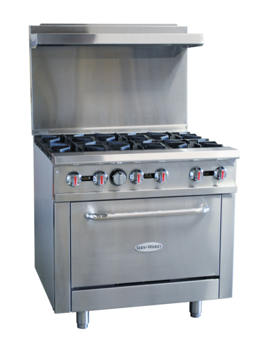 Serv-Ware SGR-6B 36" Gas Restaurant Range