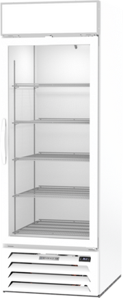 Beverage Air MMR23HC-1-W 27.25" 1 Swing Glass Door White Merchandiser Refrigerator | 23.32 Cu. Ft.