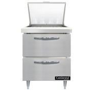 Continental Refrigerator D27N12M-D Refrigerated Counter, Mega Top Sandwich / Salad Unit