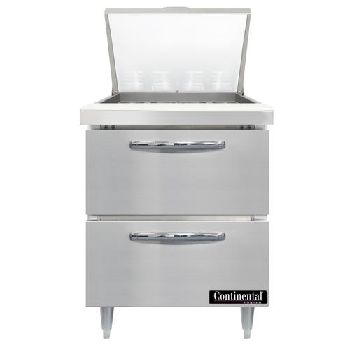 Continental Refrigerator D27N12M-D Refrigerated Counter, Mega Top Sandwich / Salad Unit