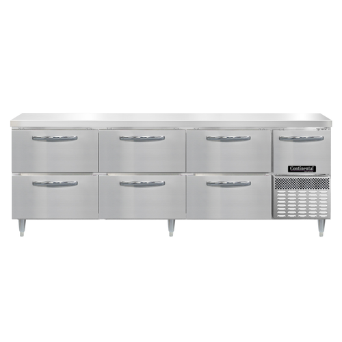 Continental Refrigerator DRA93NSS-D Refrigerated Counter, Work Top