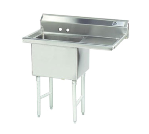 Advance Tabco FC-1-1824-18R-X 38.5" x 30" 1-Compartment Fabricated Sink w/ 18" Right Drainboard