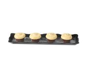 G.E.T. Bake & Brew ML-112-BB 5-1/4 x 19" Rectangle Scalloped Edge Melamine Platter