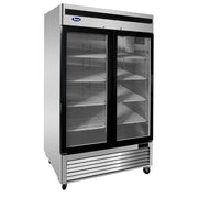 Atosa MCF8703ES 2-Glass Swing Door Stainless Steel Merchandiser Freezer | 44.8 Cu. Ft.