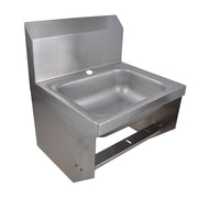 BK Resources BKHS-D-1410-1-BKK Single Deck Mount Faucet Hole 14" x 10" Knee Valve Hand Sink